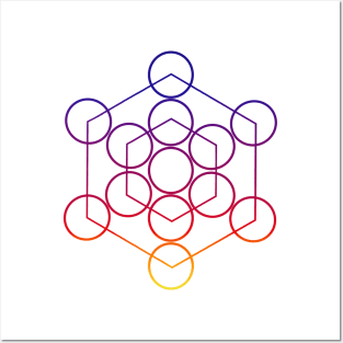 Hexagram - Graphics - Circles - Geometric Design Posters and Art